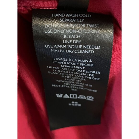 Anthropologie Womens Brina Faux Wrap Butterfly Satin Skirt Size 6 Pink SP EXC - Picture 8 of 12